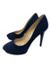 Jimmy Choo Shoe Size 39.5 Navy Blue Suede & Patent Leather Almond Toe Pumps Navy Blue / 39.5