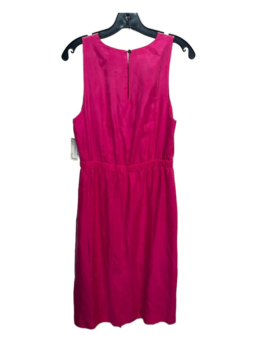 J Crew Size M Pink Viscose Blend Round Neck Sleeveless Elastic Waist Dress Pink / M