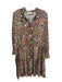 Essentiel Antwerp Size 36 Beige & Multi Viscose Polka Dots Cheetah Dress Beige & Multi / 36