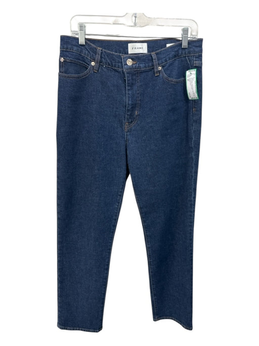 Frame Size 29 Dark Wash Cotton Denim Mid Rise Zip Fly Pockets Jeans Dark Wash / 29