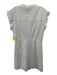 Veronica Beard Jeans Size L Beige & White Cotton Blend Seersucker Striped Dress Beige & White / L