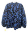 Oliphant Size S Blue & Black Cotton Floral Silouhette Long Balloon Sleeve Top Blue & Black / S