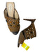 Antonio Melani Shoe Size 8.5 Brown & Gold Suede Snake Print Jeweled Mules Brown & Gold / 8.5