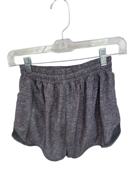 Lululemon Size 4 Grey Nylon Blend Heathered Waistband Detail Athletic Shorts Grey / 4