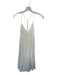 Molly Bracken Size XS White Cotton Metallic Accent V Neck Cross Back Dress White / XS