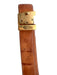 Louis Vuitton Brown Leather Logo Pattern Gold Hardware Belts Brown / 75/30