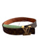Louis Vuitton Brown Leather Logo Pattern Gold Hardware Belts Brown / 75/30