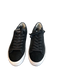 P448 Shoe Size 38 Black Suede Low Top lace up Platform Sneaker Shoes Black / 38