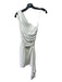 Amanda Uprichard Size S White Polyester One Shoulder Gathered Belted Mini Dress White / S