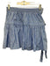 Hill House Size XS Blue & White Cotton Side Button Stripe Bow Above Knee Skirt Blue & White / XS