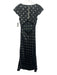 Free People Size M Black & White Lace Trim Polka Dot Maxi Dress Black & White / M