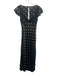 Free People Size M Black & White Lace Trim Polka Dot Maxi Dress Black & White / M