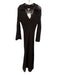 A.L.C. Size XS Dark Brown Cotton Open Knit Crochet Collared V Neck Dress Dark Brown / XS