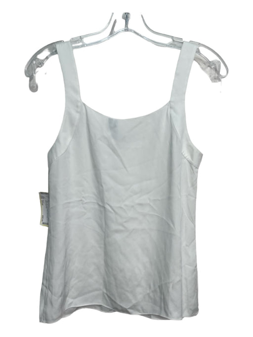 Theory Size Small White Silk Sleeveless Knot Detail V Neck Top White / Small