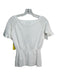 Emporio Armani Size 42 Cream White Viscose Blend Short Sleeve Open Knit Top Cream White / 42