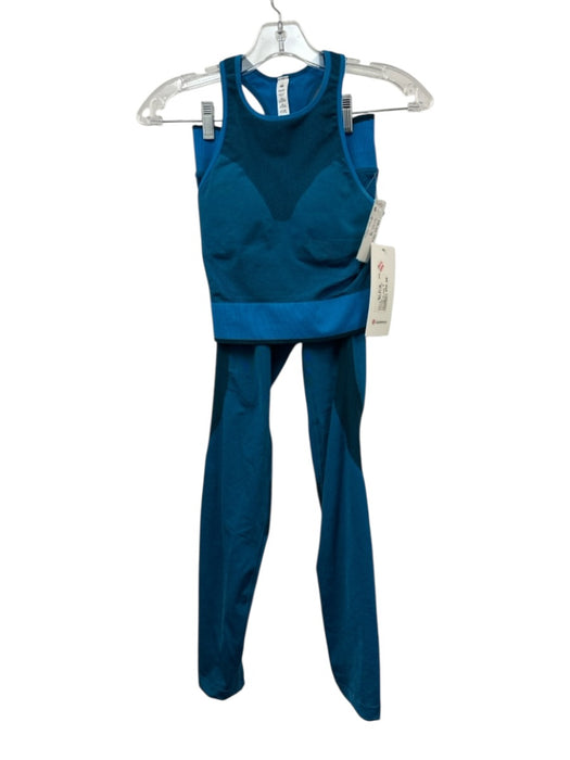 Lululemon Size 4 Blue Nylon Blend Racerback Athletic Pants Set Blue / 4