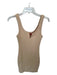 Signature 8 Size S Tan Polyester Blend Split Neck Ribbed Mini Dress Tan / S