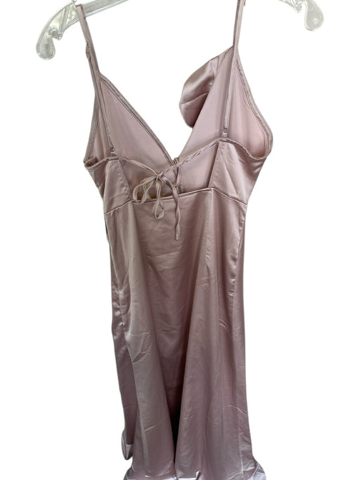 Ever After Size S Mauve Polyester Spaghetti Strap Ruffles Side Zip Gown Mauve / S