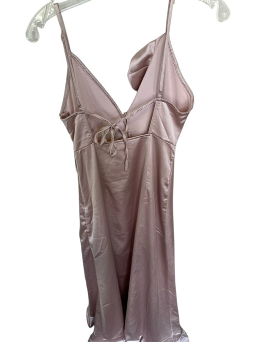 Ever After Size S Mauve Polyester Spaghetti Strap Ruffles Side Zip Gown Mauve / S
