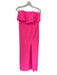 Aidan Size 8 Hot pink Strapless Back Zip Slit Gown Hot pink / 8