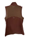 Beyond Yoga Size M Brown Polyester Blend Zip Up Sleeveless Mesh Detail Vest Brown / M