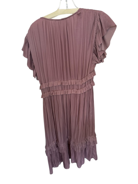 Grade & Gather Size M Mauve ruffles V Neck Maxi Dress Mauve / M