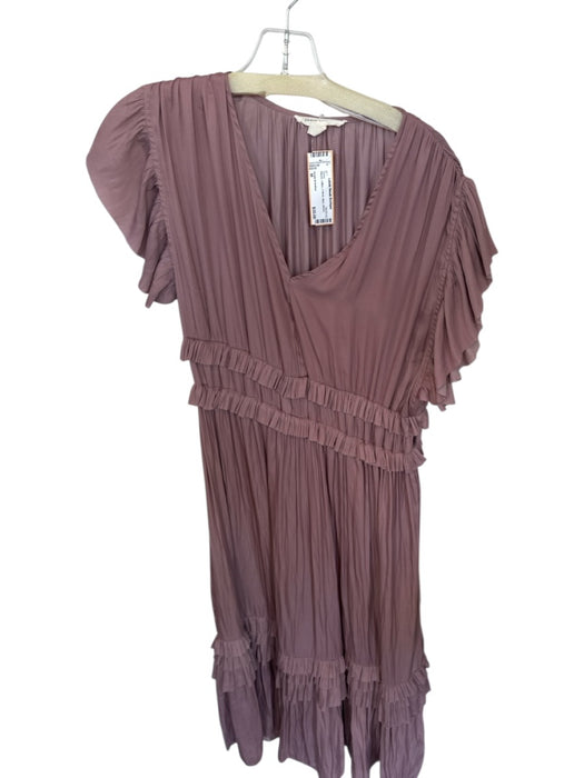 Grade & Gather Size M Mauve ruffles V Neck Maxi Dress Mauve / M