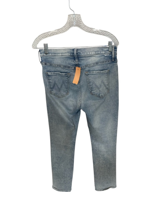 Mother Size 28 Light Wash Cotton Blend Holes Straight Jeans Light Wash / 28