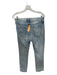 Mother Size 28 Light Wash Cotton Blend Holes Straight Jeans Light Wash / 28