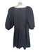 Banana Republic Size M Black Cotton Button Up Wrap dress Balloon Sleeve Dress Black / M