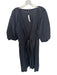 Banana Republic Size M Black Cotton Button Up Wrap dress Balloon Sleeve Dress Black / M