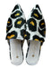 Ayca Design Shoe Size 39 Black & Yellow Velvet Animal Print Pointed Toe Mules Black & Yellow / 39