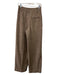 Banana Republic Size 0 Brown Poly Blend Trouser Wide Pleated High Rise Pants Brown / 0