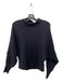 By Anthropologie Size XS Black Viscose Blend Rib Knit Mock Neck Crop Sweater Black / XS