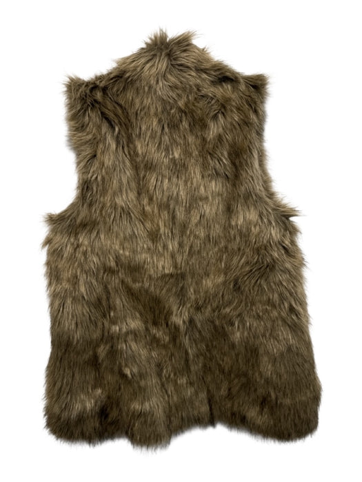 Banana Republic Size XS Brown Acrylic & Polyester Long Faux Fur Vest Brown / XS