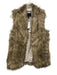 Banana Republic Size XS Brown Acrylic & Polyester Long Faux Fur Vest Brown / XS