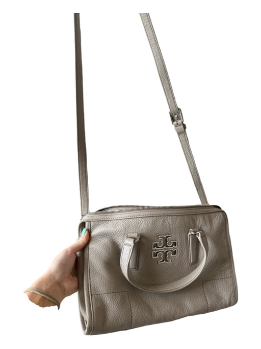 Tory Burch Mushroom Leather Pebbled Top Handles Crossbody Strap SHW Bag Mushroom / M