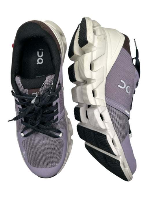 On Cloud Shoe Size 8 Purple & White Canvas Perforated lace up Athletic Sneakers Purple & White / 8