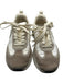Tory Burch Shoe Size 6 White & Taupe Leather & Suede Chunky Athletic Sneakers White & Taupe / 6