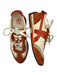 Tory Burch Shoe Size 6 Orange & cream Canvas & Suede Lace Up Athletic Sneakers Orange & cream / 6