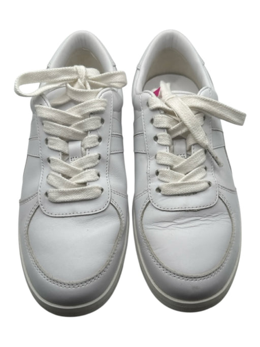 Tory Burch Shoe Size 6.5 White Leather Lace Up Athletic Sneakers White / 6.5