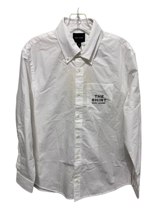 Marc Jacobs Size XS White Cotton Button Down Embroidered Chest Pocket Top White / XS