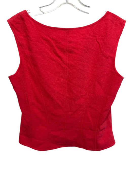 Escada Size 38 Pink Rayon Sleeveless Side Zip Slub Top Pink / 38