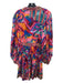 Johnny Was Size L Multicolor Silk Wrap Mini Dress Multicolor / L