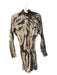 Stark X Size Small Cream & Gray Cotton Tie Dye High Neck Long Sleeve Dress Cream & Gray / Small