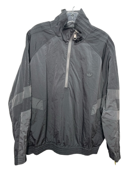 Adidas NWT Size L Grey Polyamide Zipper Men's Jacket L