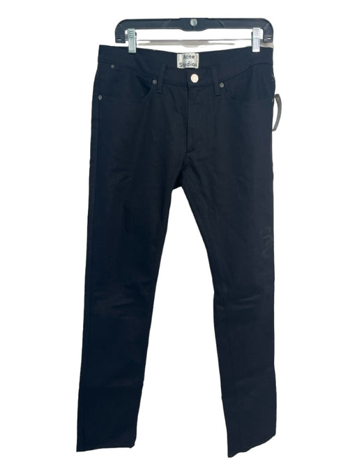 Acne Studio Size 33 Black Cotton Blend Solid Jean Men's Pants 33
