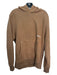 Ovadia & Sons Size Est L Brown & White Cotton Blend Words Hoodie Men's Jacket Est L