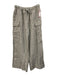 Reformation Size M Gray & White Linen Pockets Stripes Elastic Waist Pants Gray & White / M