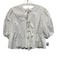 Olivaceous Size M White Cotton Tie Detail Puff Sleeve Top White / M